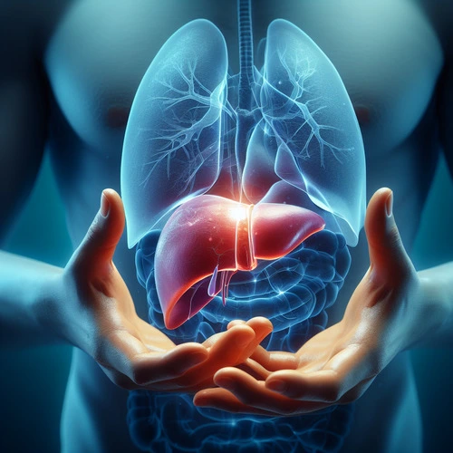 Ayur Raksha - Picture of a healthy liver inside a human body
